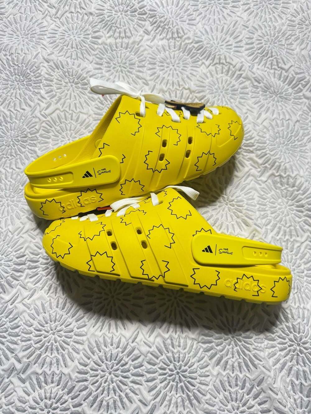 Adidas The Simpsons Adilette Clog Lisa Mens Size 12 Yellow Slides HQ2580
